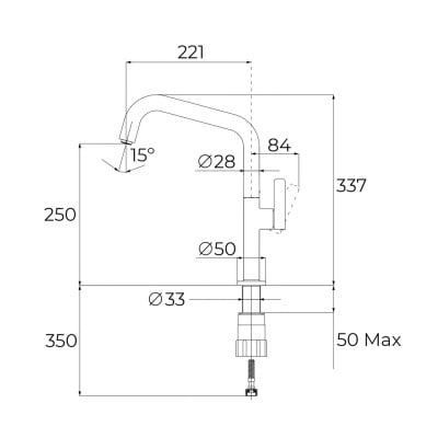 Grifo TEKA OVAL 914 Negro