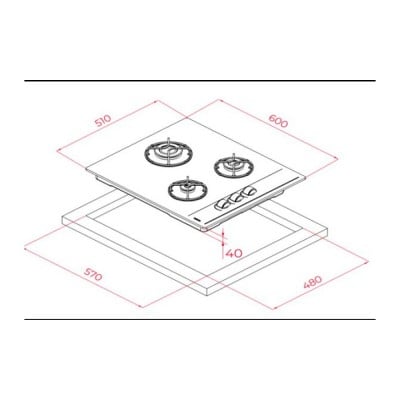 Placa TEKA GBE 63012 Butano