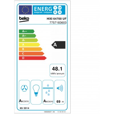 Placa con extractor integrado BEKO HIXI 64700