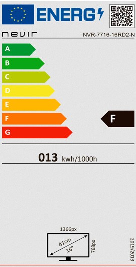 Etiqueta de Eficiencia Energética - NVR-7715-16RD2-N