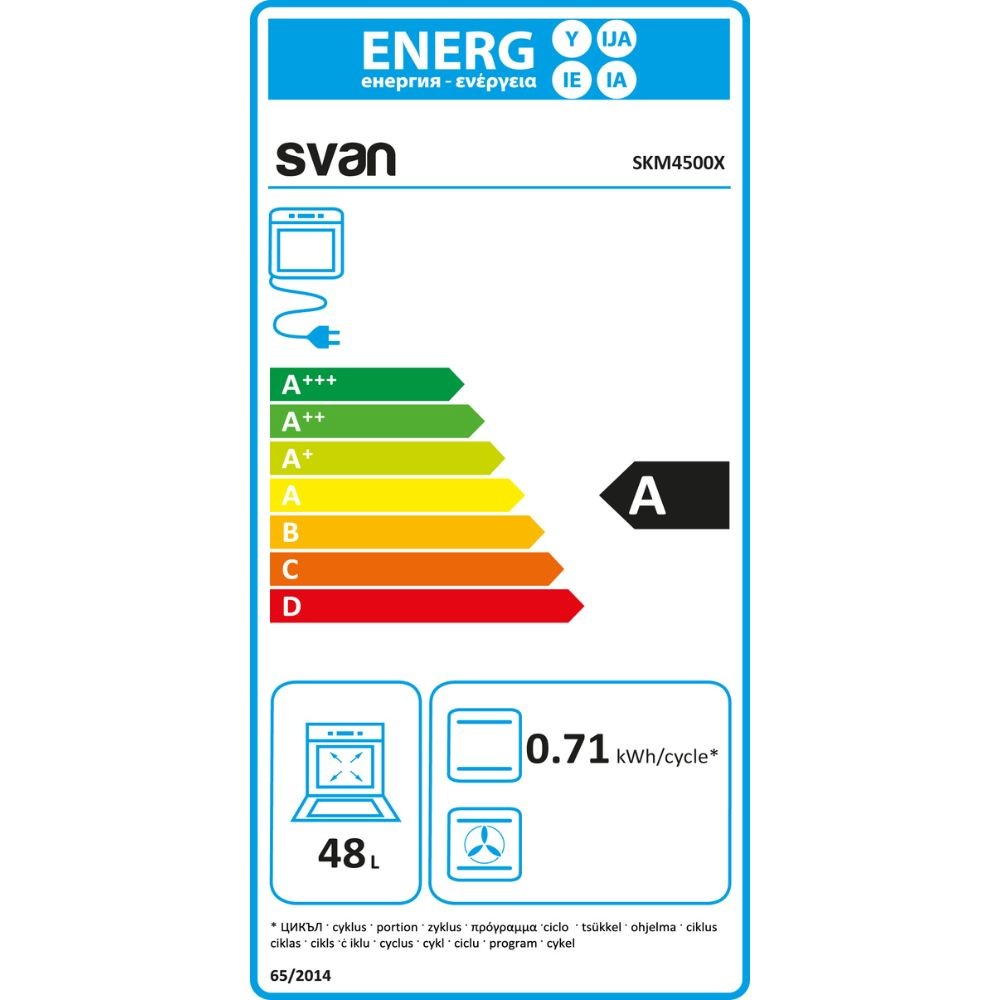 Etiqueta de Eficiencia Energética - SKM4500X