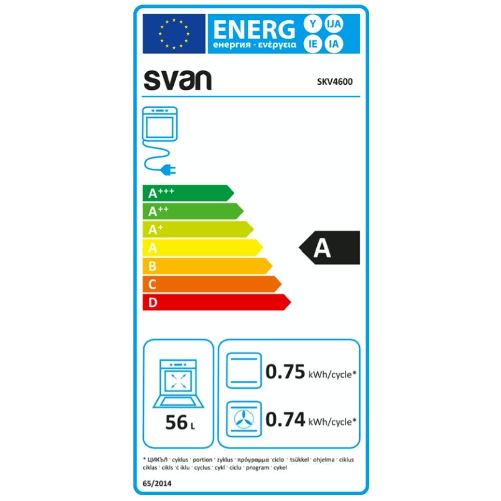 Etiqueta de Eficiencia Energética - SKV4600