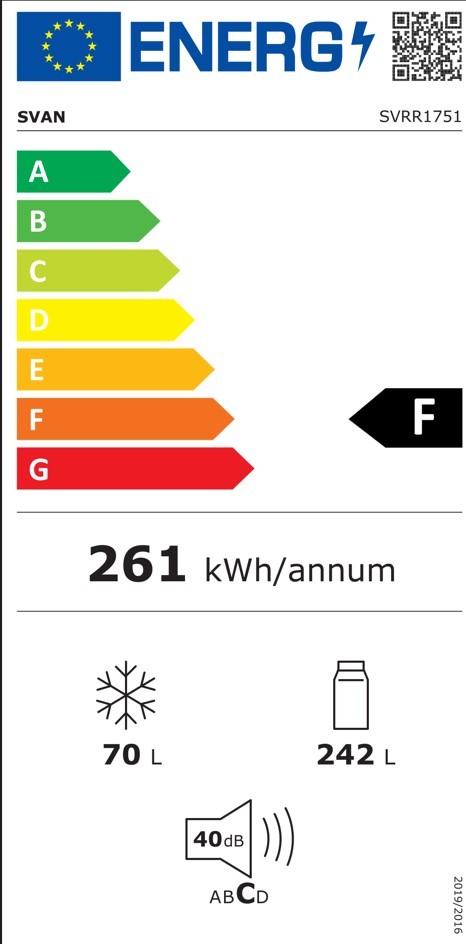 Etiqueta de Eficiencia Energética - SVRR1751