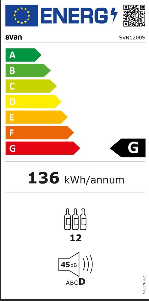 Etiqueta de Eficiencia Energética - SVN1200S