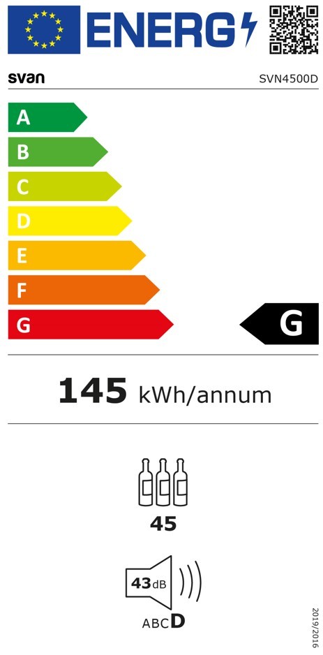 Etiqueta de Eficiencia Energética - SVN4500D