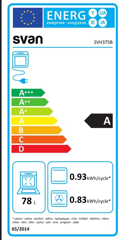 Etiqueta de Eficiencia Energética - SVH375B