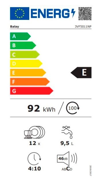 Etiqueta de Eficiencia Energética - 3VF5011NP