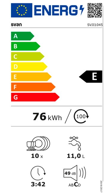 Etiqueta de Eficiencia Energética - SVJI1045