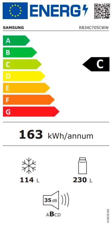 Etiqueta de Eficiencia Energética - RB34C705CWWEF