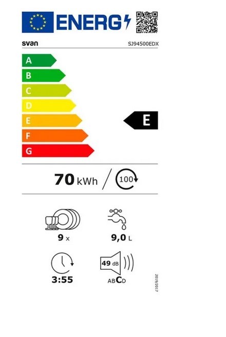 Etiqueta de Eficiencia Energética - SJ94500EDX