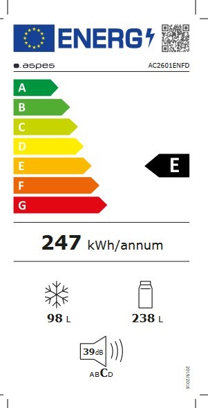 Etiqueta de Eficiencia Energética - AC2601ENFD