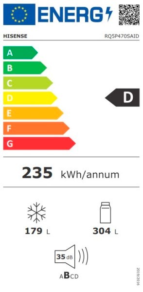 Etiqueta de Eficiencia Energética - RQ5P470SAID