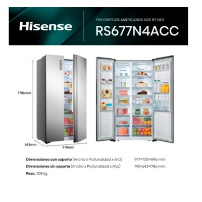 Frigorífico Hisense RS677N4ACC