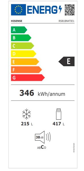 Etiqueta de Eficiencia Energética - RS818N4TIE1