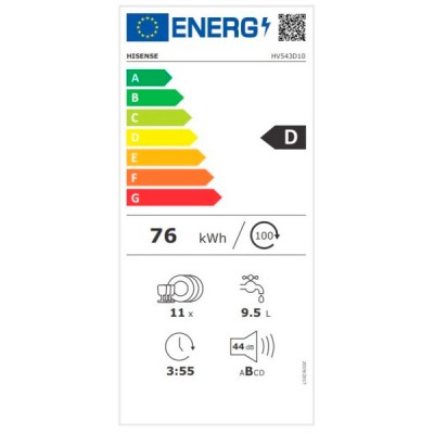 Lavavajillas Hisense HV543D10
