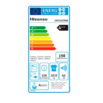 Secadora Hisense DH7S107BW