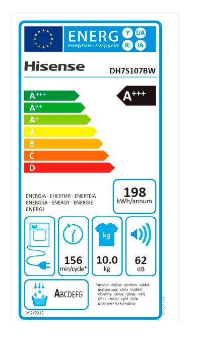 Etiqueta de Eficiencia Energética - DH7S107BW