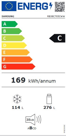 Etiqueta de Eficiencia Energética - RB38C705CWWEF