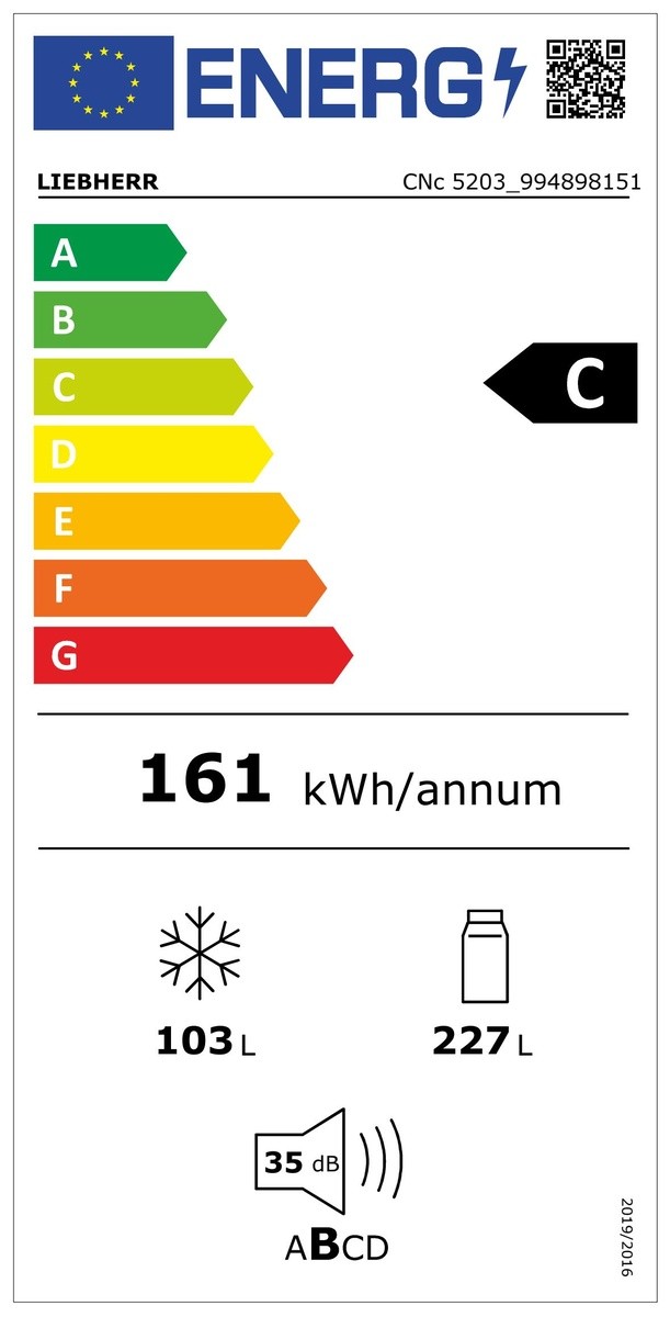 Etiqueta de Eficiencia Energética - CNc 5203