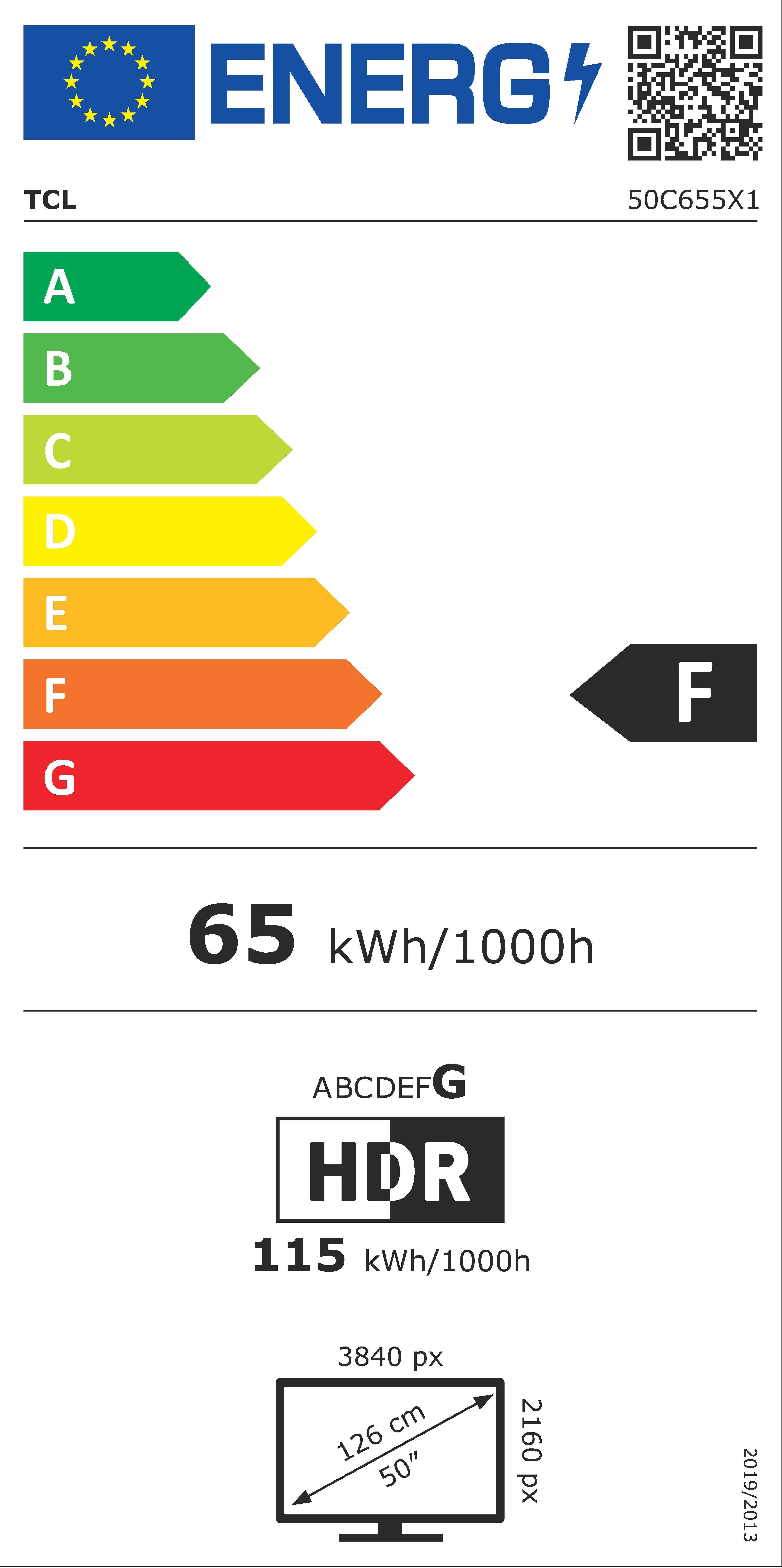 Etiqueta de Eficiencia Energética - 50C655