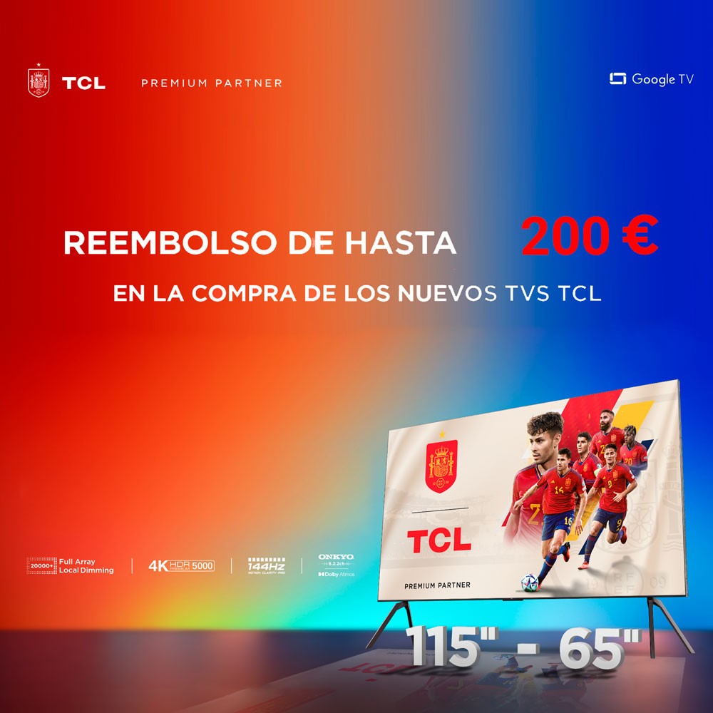 Consigue 200€ de reembolso con tv TCL