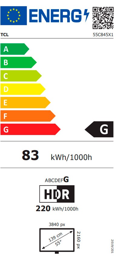 Etiqueta de Eficiencia Energética - 55C845