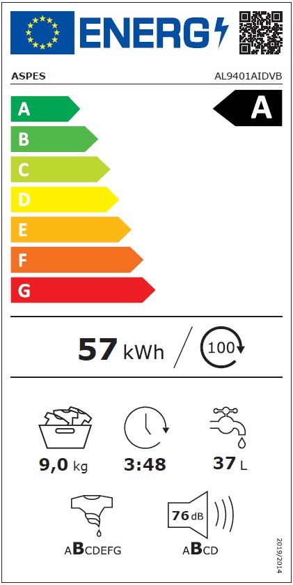 Etiqueta de Eficiencia Energética - AL9401AIDVB