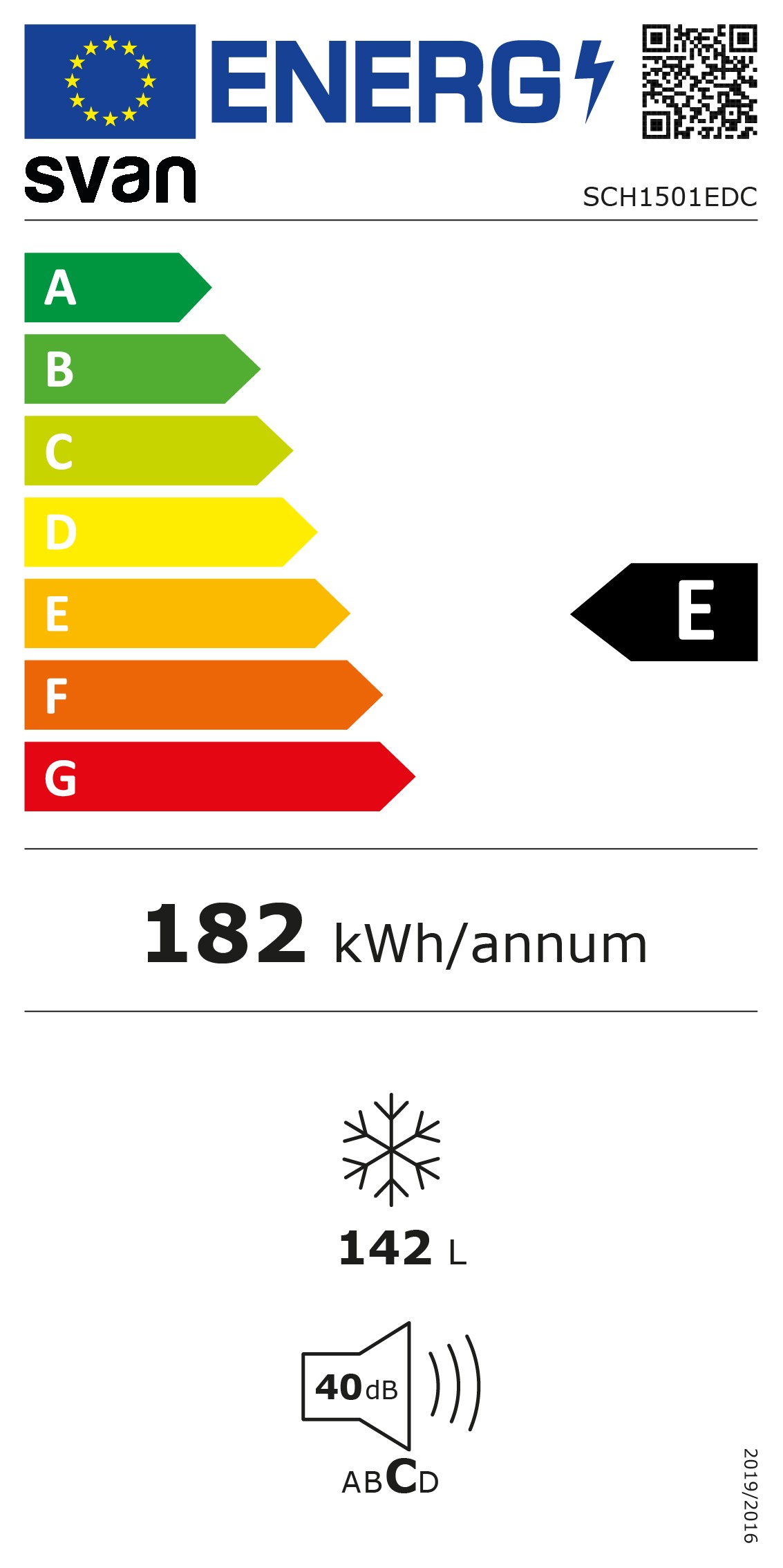 Etiqueta de Eficiencia Energética - SCH1501EDC