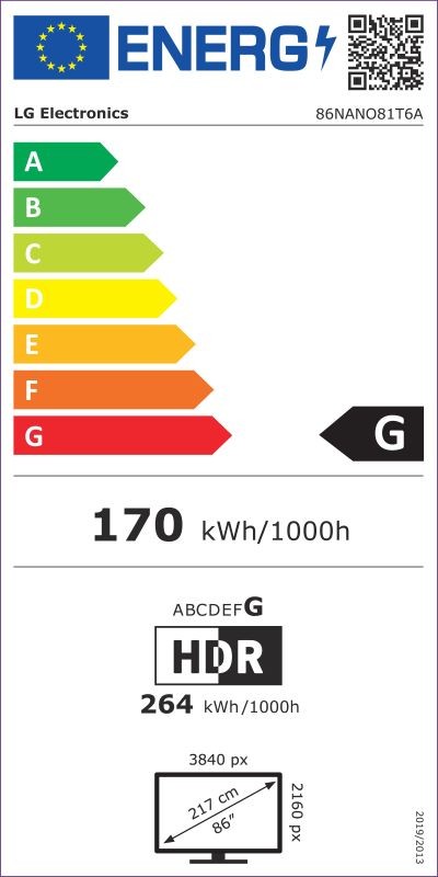 Etiqueta de Eficiencia Energética - 86NANO81T6A