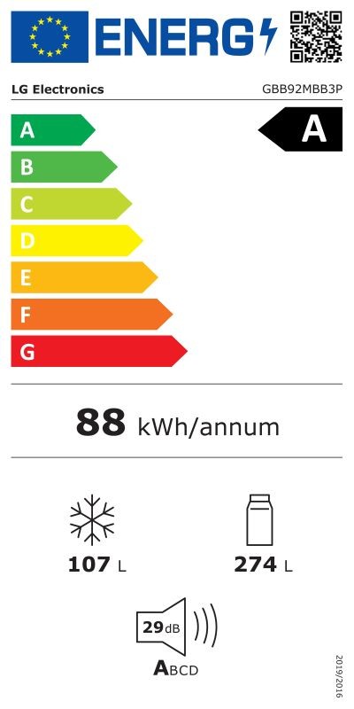 Etiqueta de Eficiencia Energética - GBB92MBB3P