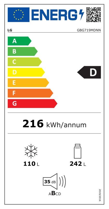 Etiqueta de Eficiencia Energética - GBG719MDNN