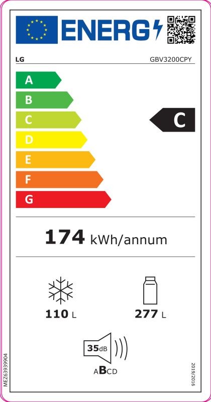 Etiqueta de Eficiencia Energética - GBV3200CPY