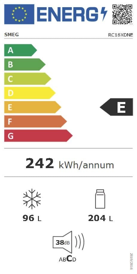 Etiqueta de Eficiencia Energética - RC18XDNE