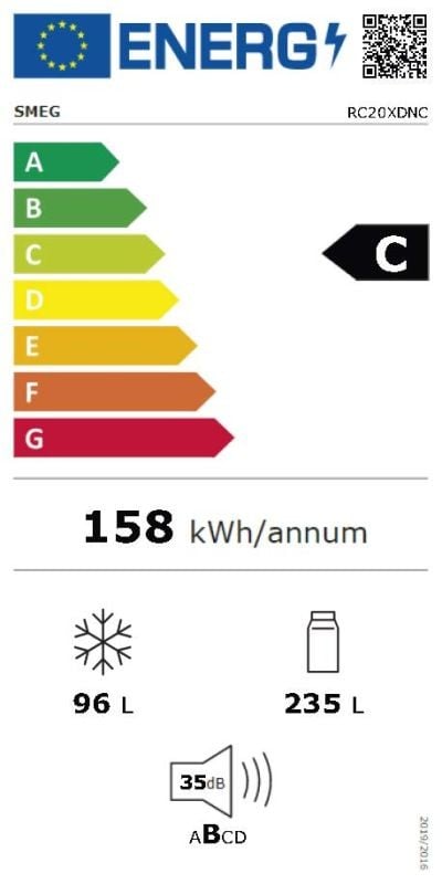 Etiqueta de Eficiencia Energética - RC20XDNC