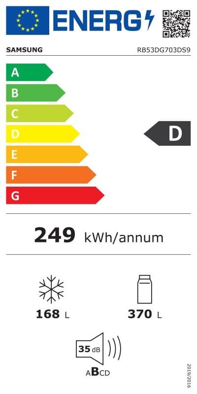 Etiqueta de Eficiencia Energética - RB53DG703DS9EF