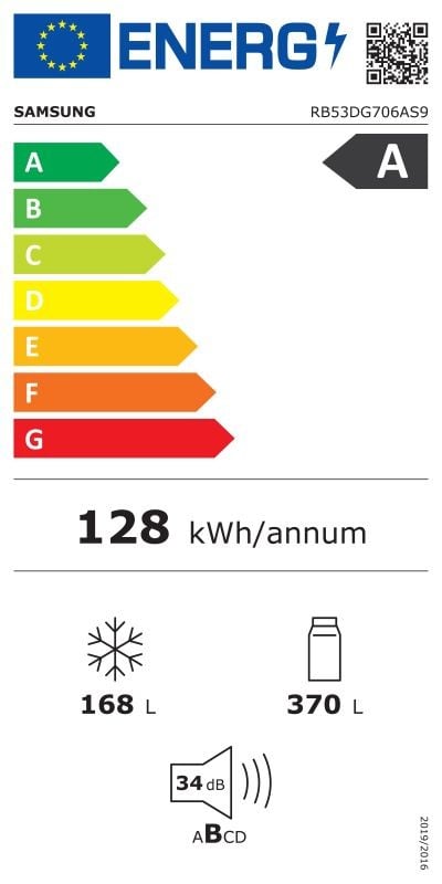 Etiqueta de Eficiencia Energética - RB53DG706AS9EF