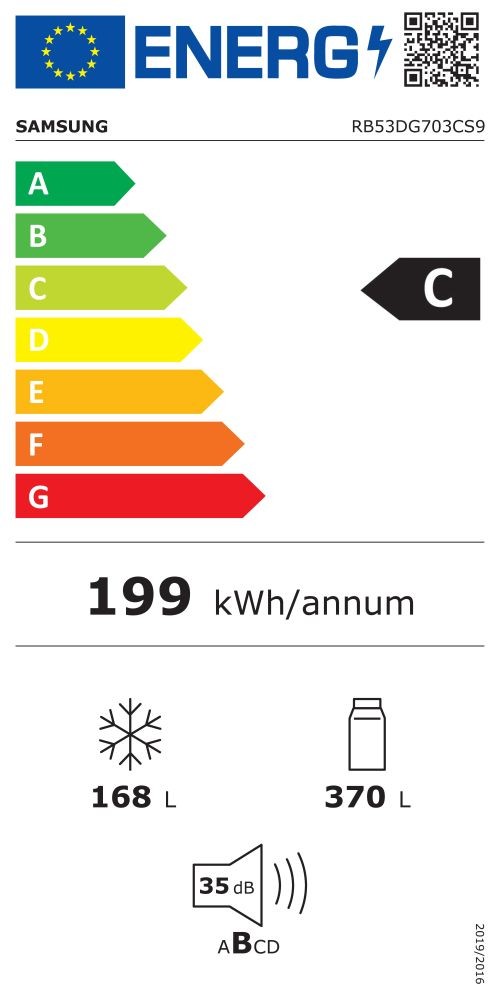 Etiqueta de Eficiencia Energética - RB53DG703CS9EF