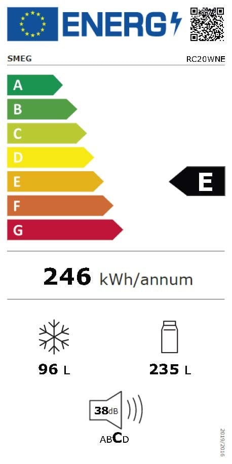 Etiqueta de Eficiencia Energética - RC20WNE