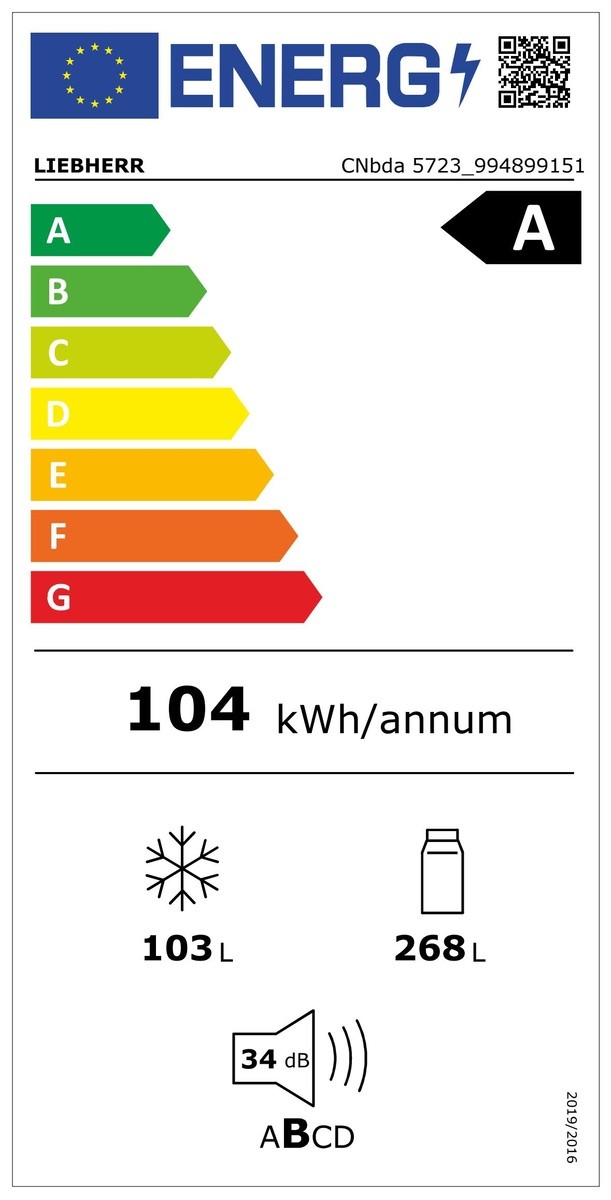 Etiqueta de Eficiencia Energética - CNbda 5723