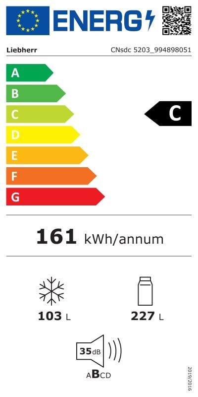 Etiqueta de Eficiencia Energética - CNsdc 5203