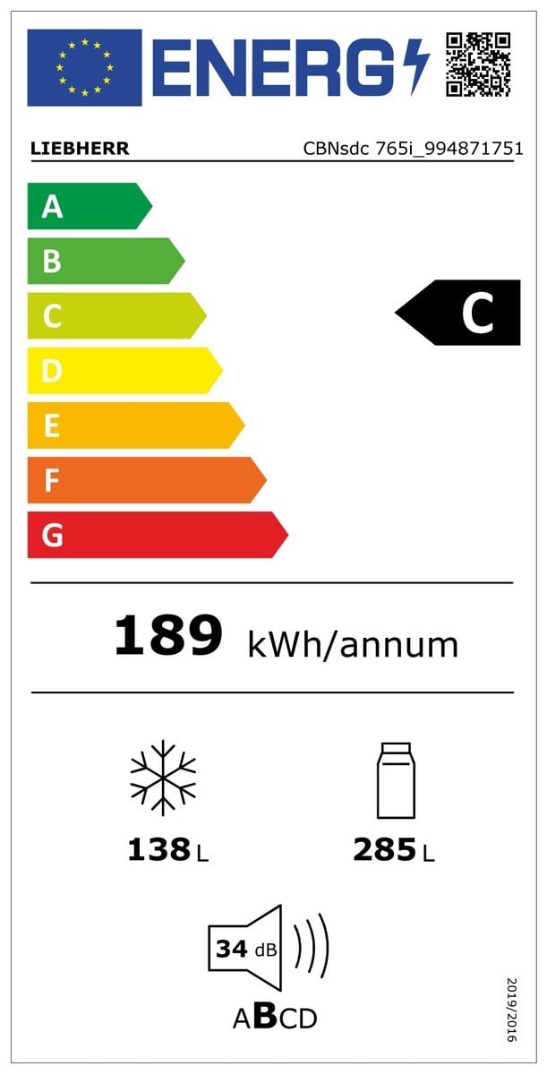 Etiqueta de Eficiencia Energética - CBNsdc 765i