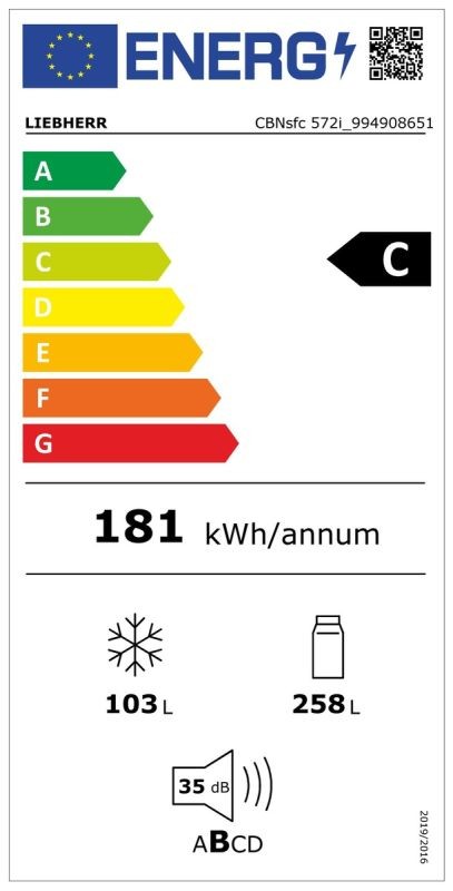 Etiqueta de Eficiencia Energética - CBNsfc 572i