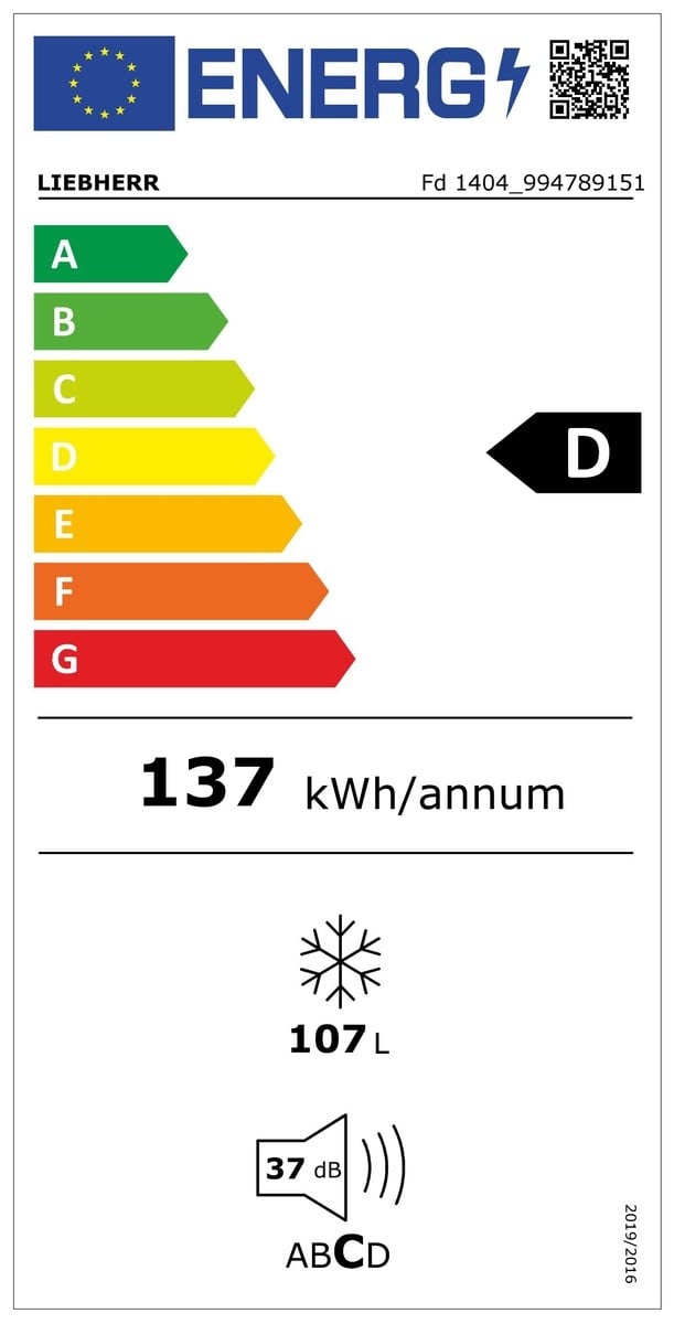 Etiqueta de Eficiencia Energética - Fd 1404