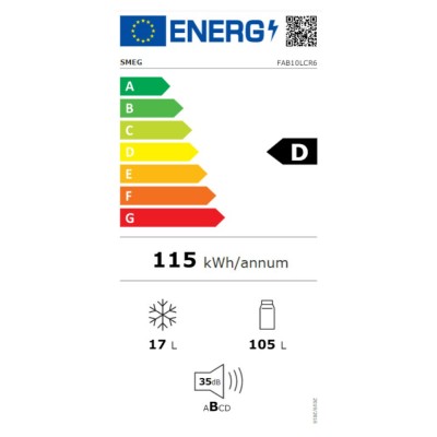 Frigorífico SMEG FAB10LCR6 Crema