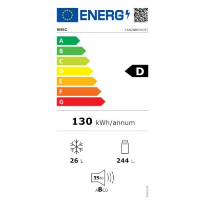 Frigorífico Nevera SMEG FAB28RDBLM5 Negro Mate