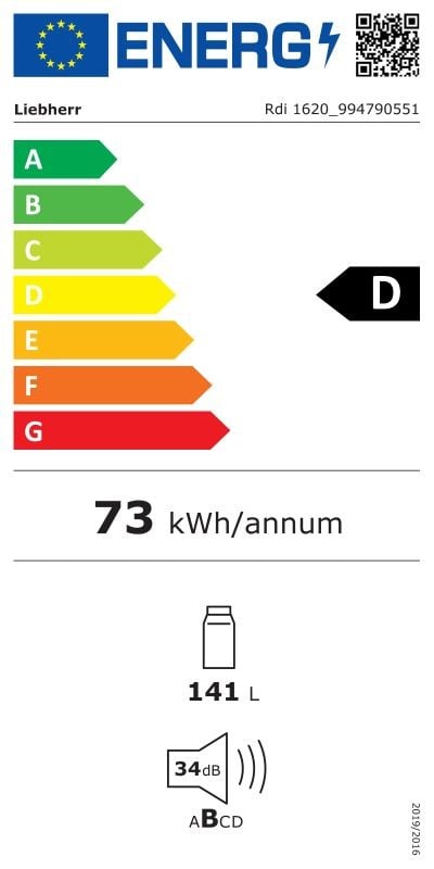 Etiqueta de Eficiencia Energética - Rdi 1620