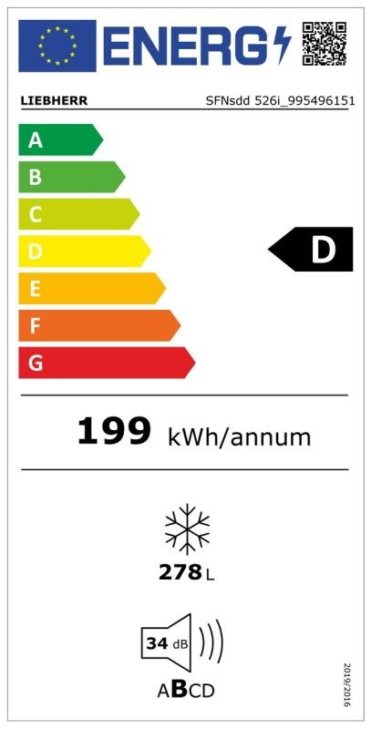 Etiqueta de Eficiencia Energética - SFNsdd 526i