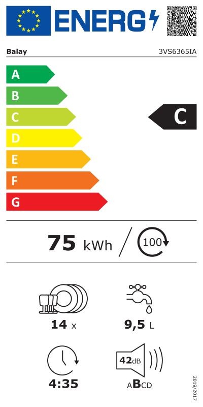 Etiqueta de Eficiencia Energética - 3VS6365IA