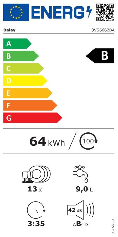 Etiqueta de Eficiencia Energética - 3VS6662BA