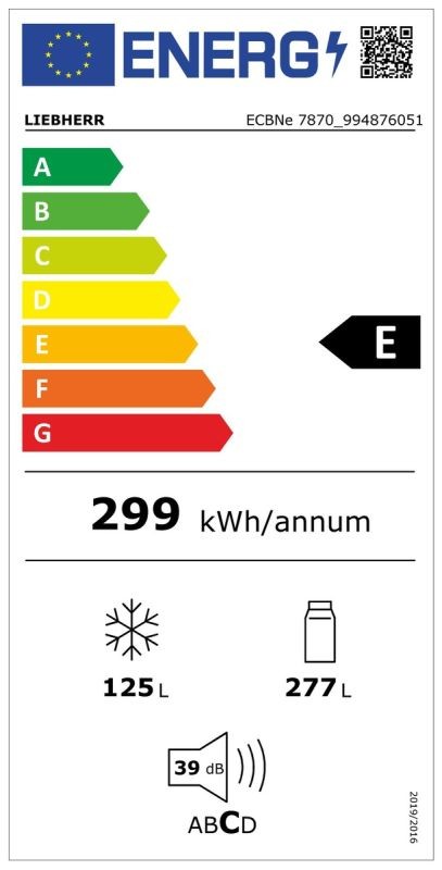 Etiqueta de Eficiencia Energética - ECBNe 7870